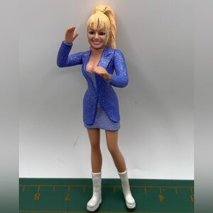 VTG Baby Spice Emma Bunton Spice Girl 1998 Toy Figure 6” Posable Arms Blue Dress